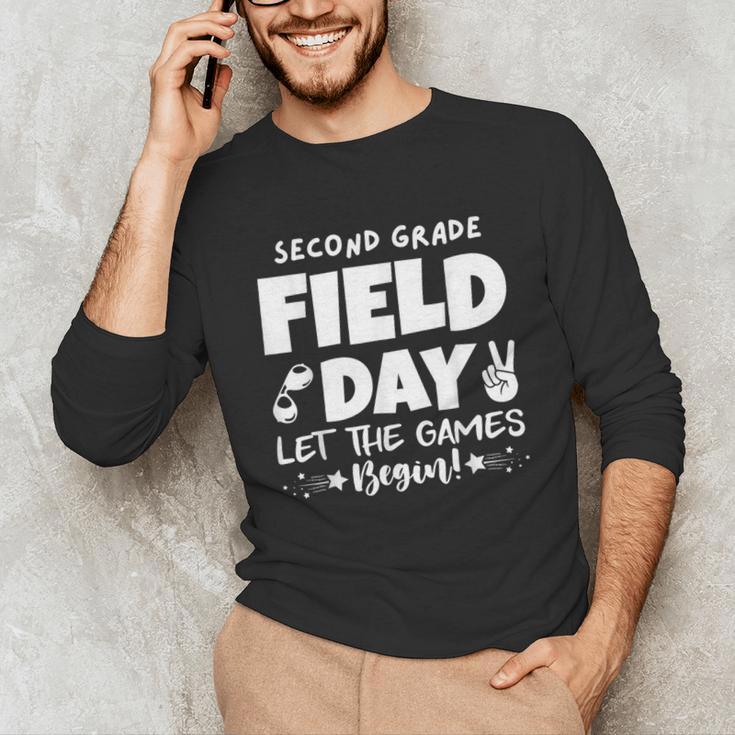 Field Day Second 2nd Grade Orange 2025 Boy Girl Teacher Unisex Long Sleeve T-Shirt, funny gift Field Day Second 2nd Grade Orange 2025 Boy Girl Teacher Unisex Long Sleeve T-Shirt, funny gift