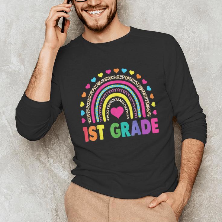 First Grade Rainbow Girls Boys Teacher Team 1st Grade Squad Unisex Long Sleeve T-Shirt, funny gift First Grade Rainbow Girls Boys Teacher Team 1st Grade Squad Unisex Long Sleeve T-Shirt, funny gift