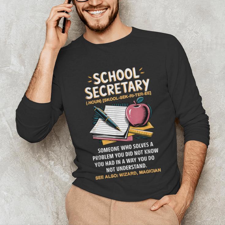 Front Office Teacher Admin Meaning School Secretary Unisex Long Sleeve T-Shirt, funny gift Front Office Teacher Admin Meaning School Secretary Unisex Long Sleeve T-Shirt, funny gift