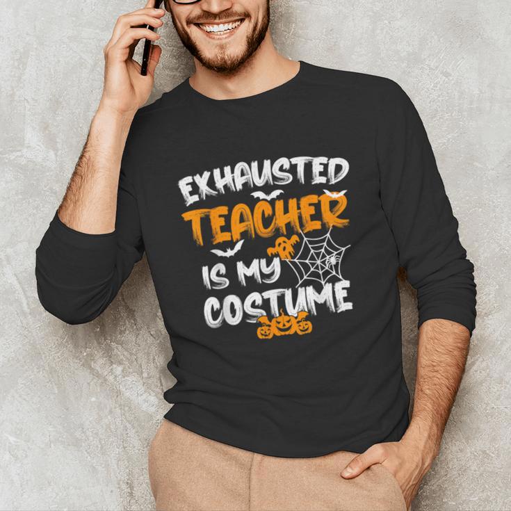 Fun Halloween Sayings Quotes Exhausted Teacher Is My Costume -Adults Short Sleeve Halloween Teacher T-Shirt Small Unisex Long Sleeve T-Shirt, funny gift Fun Halloween Sayings Quotes Exhausted Teacher Is My Costume -Adults Short Sleeve Halloween Teacher T-Shirt Small Unisex Long Sleeve T-Shirt, funny gift