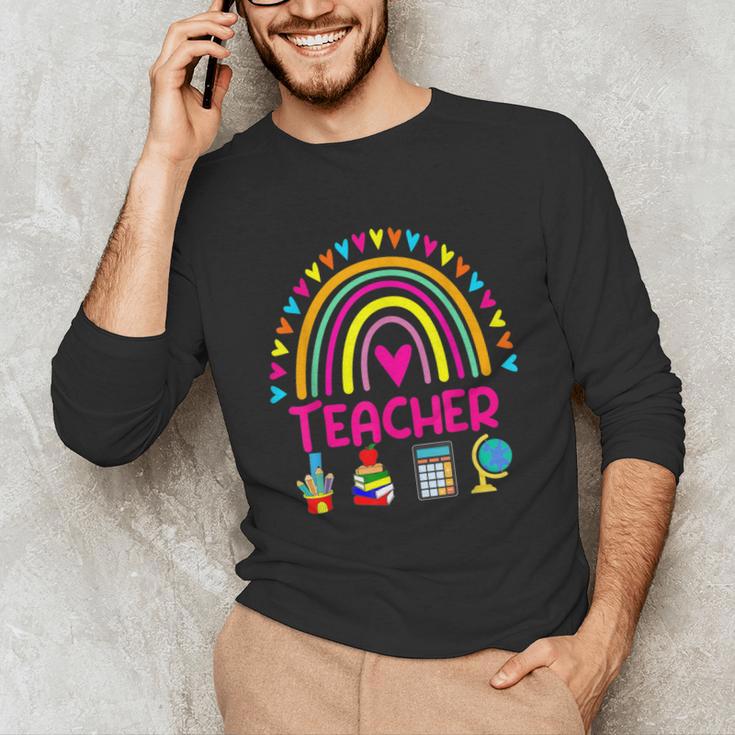 Future Kids Career Teacher Rainbow Boy Girl Graduations Unisex Long Sleeve T-Shirt, funny gift