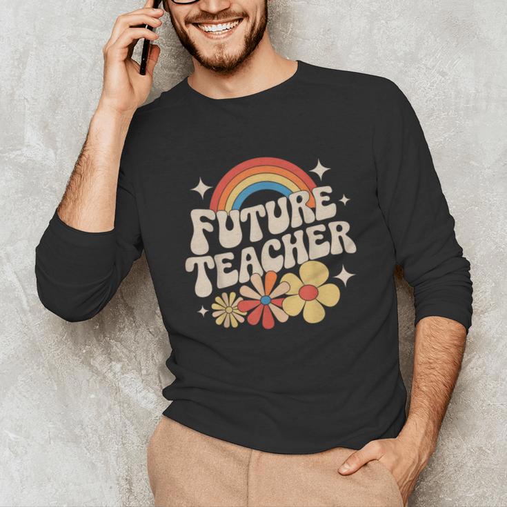 Future Teacher Kids Youth Girls Rainbow Pre-k Kindergarten Unisex Long Sleeve T-Shirt, funny gift