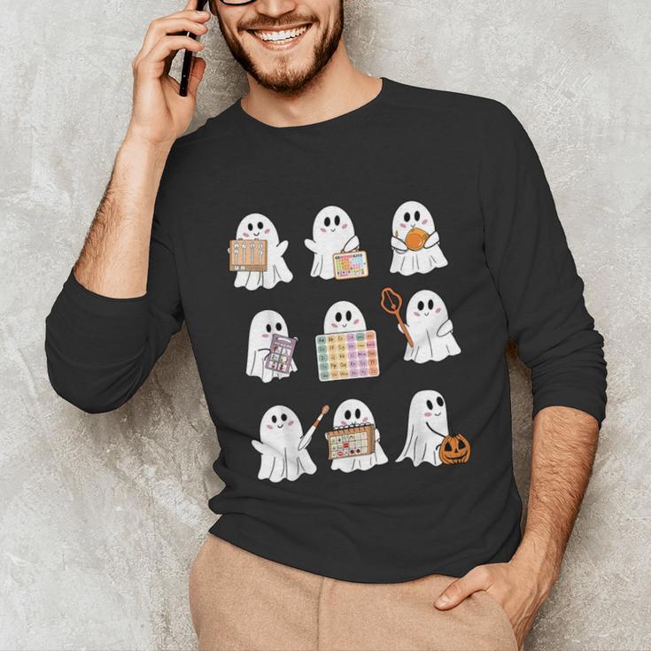 Ghost Speech Therapy Teacher Spooky Season Halloween Unisex Long Sleeve T-Shirt, funny gift