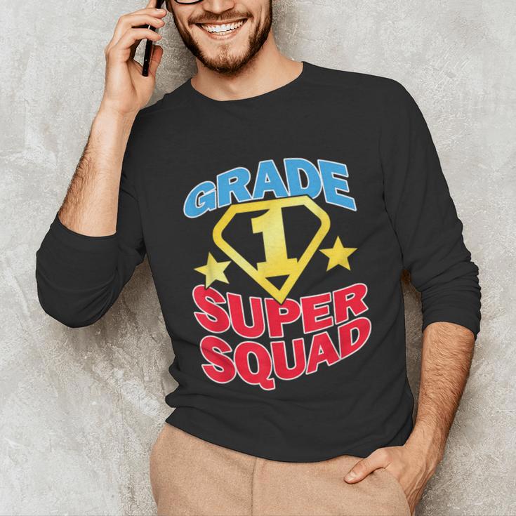 Grade 1 Super Squad Superhero Teacher Team Unisex Long Sleeve T-Shirt, funny gift Grade 1 Super Squad Superhero Teacher Team Unisex Long Sleeve T-Shirt, funny gift