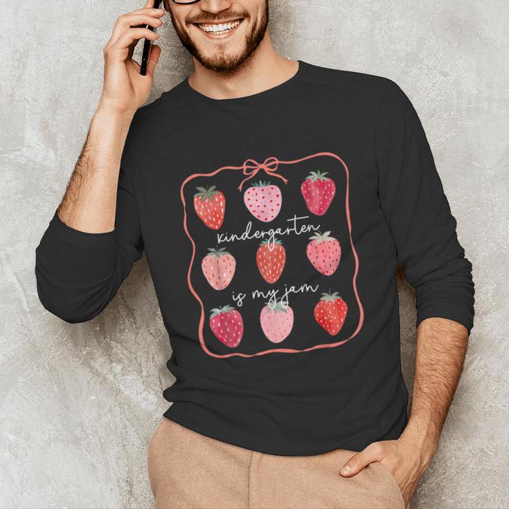 Groovy Kindergarten Is My Jam Strawberry Kinder Team Teacher Unisex Long Sleeve T-Shirt, funny gift Groovy Kindergarten Is My Jam Strawberry Kinder Team Teacher Unisex Long Sleeve T-Shirt, funny gift