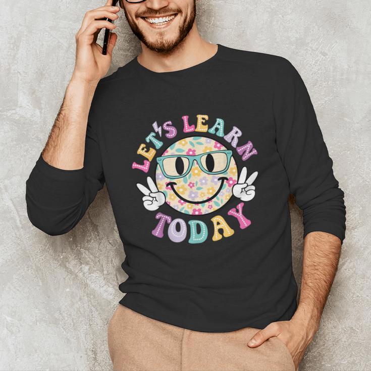Groovy Retro Lets Learn Today Teacher Student Back To School Unisex Long Sleeve T-Shirt, funny gift Groovy Retro Lets Learn Today Teacher Student Back To School Unisex Long Sleeve T-Shirt, funny gift