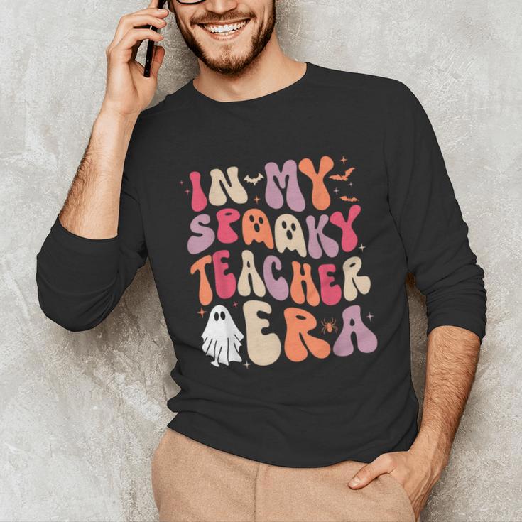 Groovy In My Spooky Teacher Era Halloween Party Boo Unisex Long Sleeve T-Shirt, funny gift