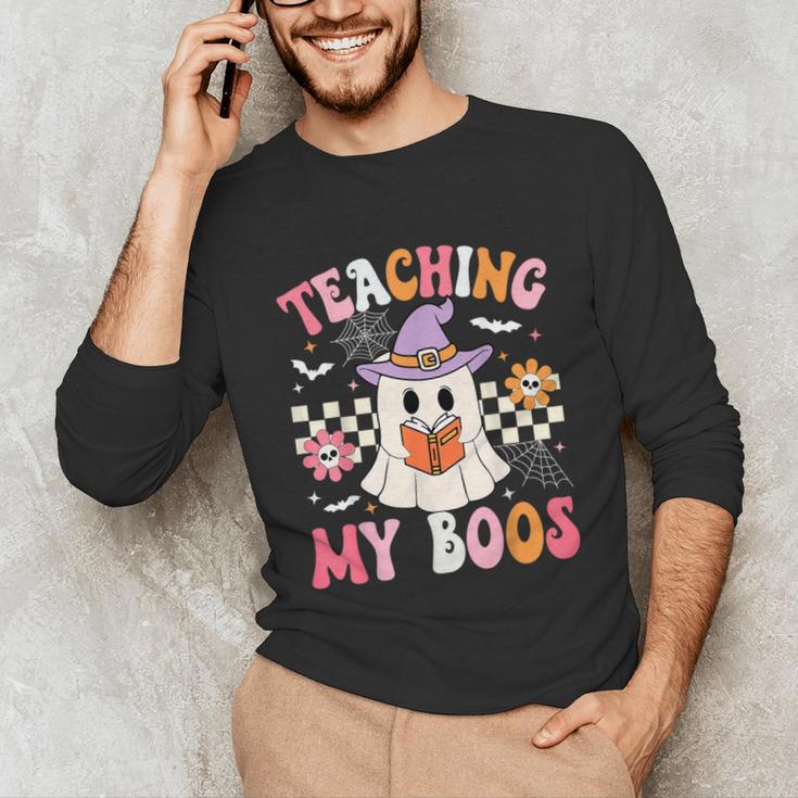 Groovy Teaching My Boos Teacher Ghost Halloween Teacher Unisex Long Sleeve T-Shirt, funny gift Groovy Teaching My Boos Teacher Ghost Halloween Teacher Unisex Long Sleeve T-Shirt, funny gift