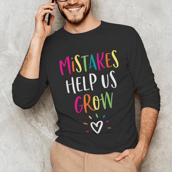 Growth Mindset Positive Back To School Teacher Student Unisex Long Sleeve T-Shirt, funny gift