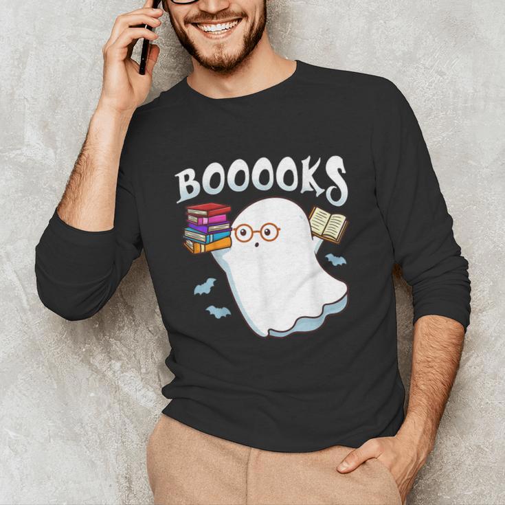 Halloween Books Librarian English Teacher Reader Reading Unisex Long Sleeve T-Shirt, funny gift