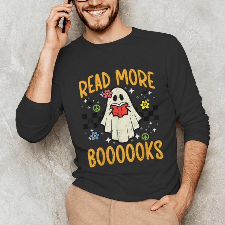 Halloween Read More Books Retro Costume Teacher Women Girls Unisex Long Sleeve T-Shirt, funny gift