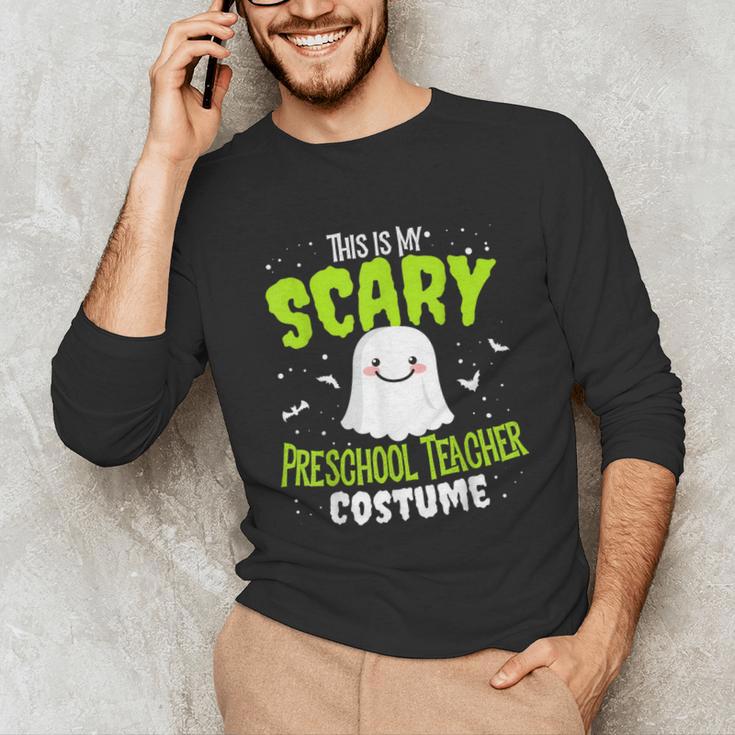 Halloween This Is My Scary Preschool Teacher Custome For Men Women Kids Unisex Long Sleeve T-Shirt, funny gift Halloween This Is My Scary Preschool Teacher Custome For Men Women Kids Unisex Long Sleeve T-Shirt, funny gift
