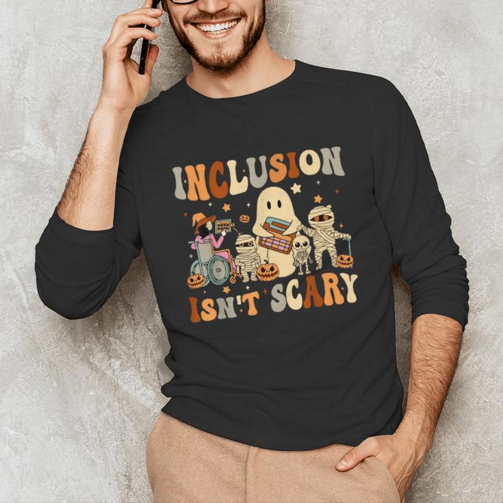 Halloween SLP Sped Teacher Groovy Inclusion Isn't Scary Unisex Long Sleeve T-Shirt, funny gift