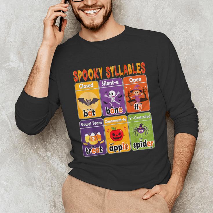 Halloween Spooky Syllable Types Teacher Educational Unisex Long Sleeve T-Shirt, funny gift Halloween Spooky Syllable Types Teacher Educational Unisex Long Sleeve T-Shirt, funny gift