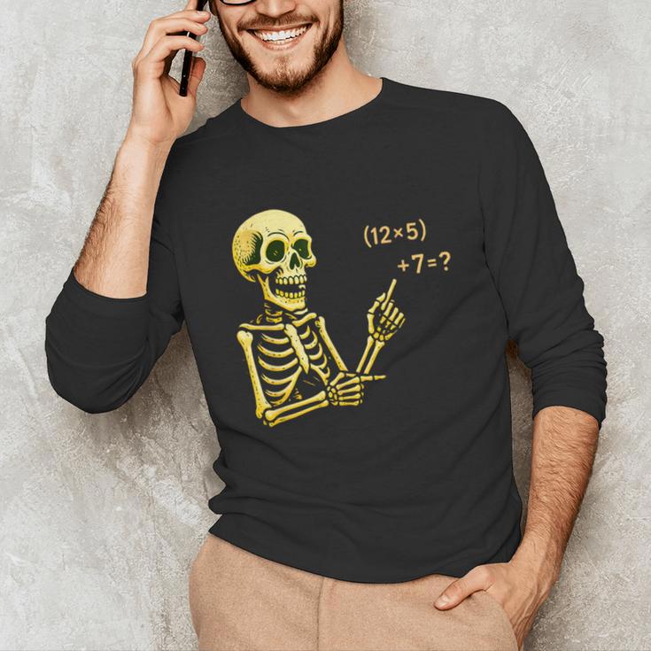 Halloween Teacher Six Seven 6 7 Skeleton Spooky Costume Unisex Long Sleeve T-Shirt, funny gift Halloween Teacher Six Seven 6 7 Skeleton Spooky Costume Unisex Long Sleeve T-Shirt, funny gift