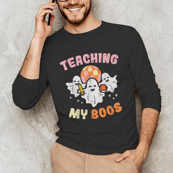 Halloween Teacher Teaching My Boos Costume Teacher Men Women Unisex Long Sleeve T-Shirt, funny gift