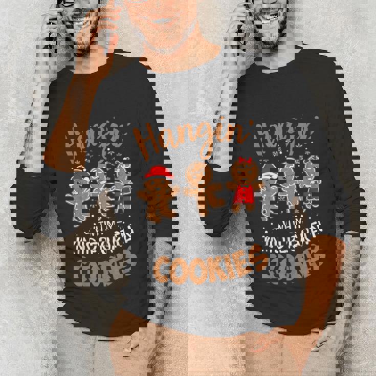 Hangin My Kindergarten Cookie Gingerbread Christmas Teacher For Men Women Kids Unisex Long Sleeve T-Shirt, funny gift