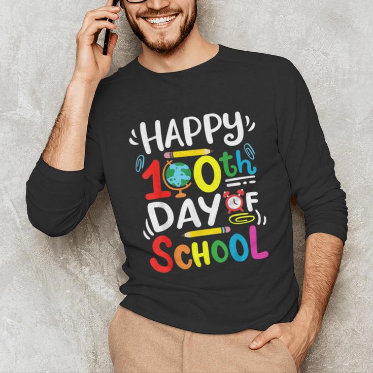 Happy 100th Day Of School 100 Days Of School Teacher Student Unisex Long Sleeve T-Shirt, funny gift