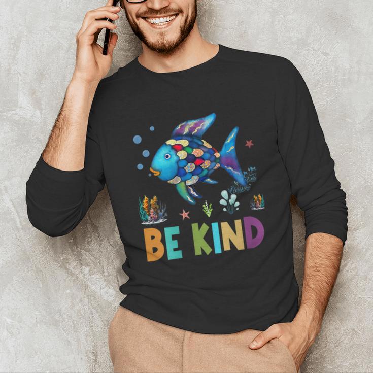 Happy First Day Of School Fish Rainbows Teacher Be Kind Unisex Long Sleeve T-Shirt, funny gift Happy First Day Of School Fish Rainbows Teacher Be Kind Unisex Long Sleeve T-Shirt, funny gift