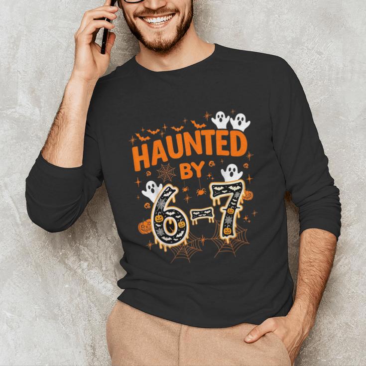 Haunted By 6-7 Halloween Math Teacher Joke Unisex Long Sleeve T-Shirt, funny gift Haunted By 6-7 Halloween Math Teacher Joke Unisex Long Sleeve T-Shirt, funny gift