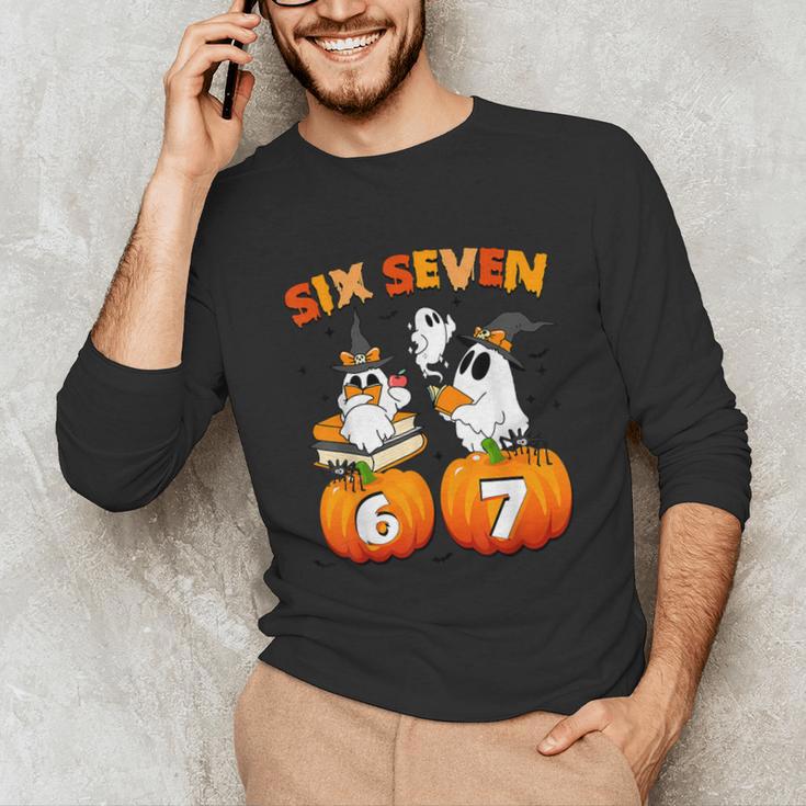 Haunted By 67 Boo Ghost Pumpkin Halloween Teacher Unisex Long Sleeve T-Shirt, funny gift Haunted By 67 Boo Ghost Pumpkin Halloween Teacher Unisex Long Sleeve T-Shirt, funny gift