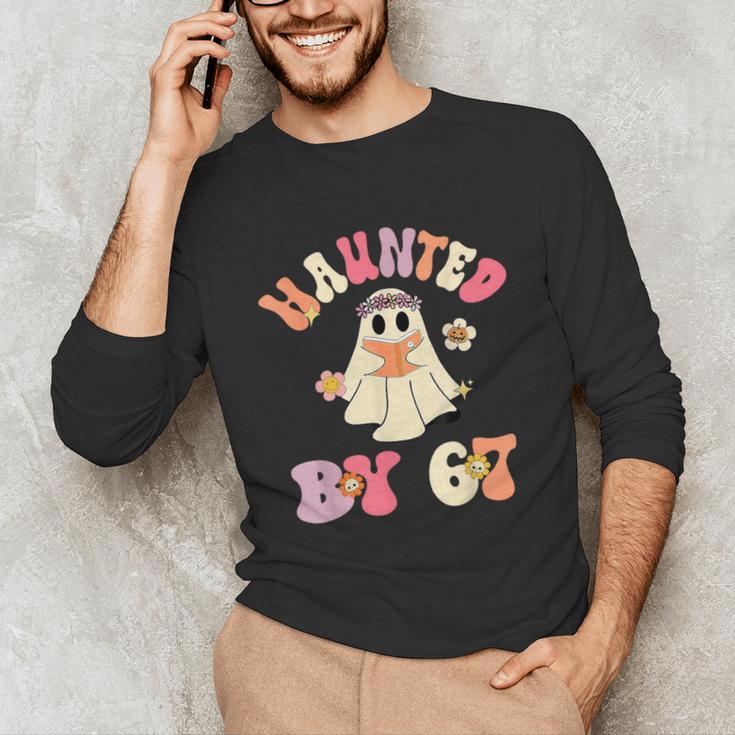 Haunted By 67 Meme Six Seven 6 7 Halloween Teachers Unisex Long Sleeve T-Shirt, funny gift Haunted By 67 Meme Six Seven 6 7 Halloween Teachers Unisex Long Sleeve T-Shirt, funny gift