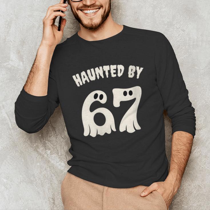 Haunted By 67 Teacher Halloween 6 7 Shirt Unisex Long Sleeve T-Shirt, funny gift