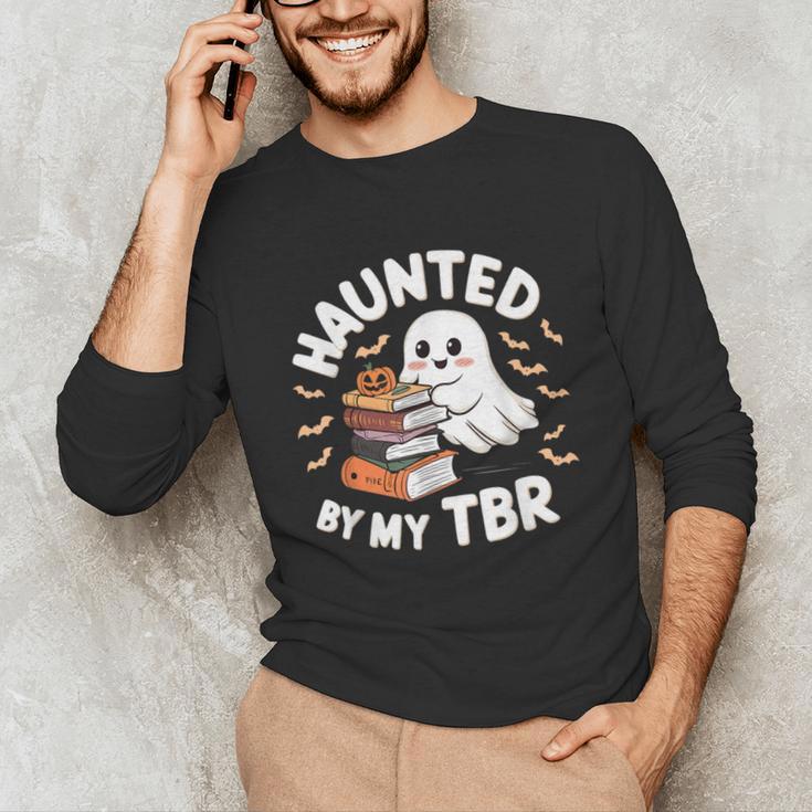 Haunted By My TBR Cute Ghost Book Reading Teacher Halloween Unisex Long Sleeve T-Shirt, funny gift Haunted By My TBR Cute Ghost Book Reading Teacher Halloween Unisex Long Sleeve T-Shirt, funny gift