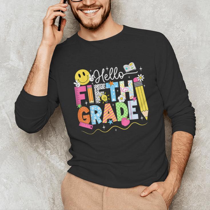 Hello Fifth Grade Team 5th Grade Back To School Teacher Kids Unisex Long Sleeve T-Shirt, funny gift Hello Fifth Grade Team 5th Grade Back To School Teacher Kids Unisex Long Sleeve T-Shirt, funny gift
