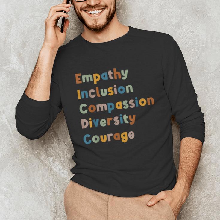 Inclusive Teacher Diversity Inclusion Empathy Teacher Team Unisex Long Sleeve T-Shirt, funny gift