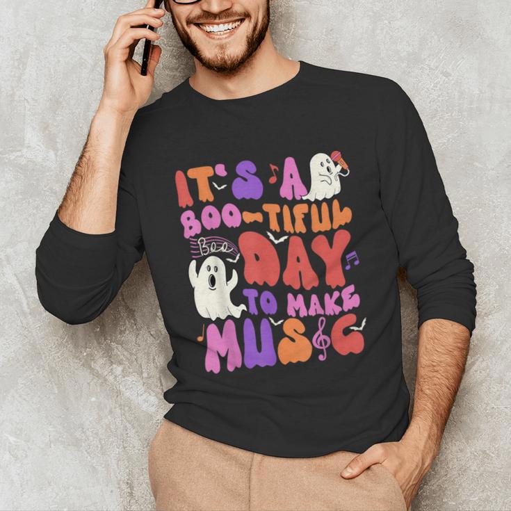 It's a Bootiful Day To Make Music Halloween Music Teacher Unisex Long Sleeve T-Shirt, funny gift It's a Bootiful Day To Make Music Halloween Music Teacher Unisex Long Sleeve T-Shirt, funny gift