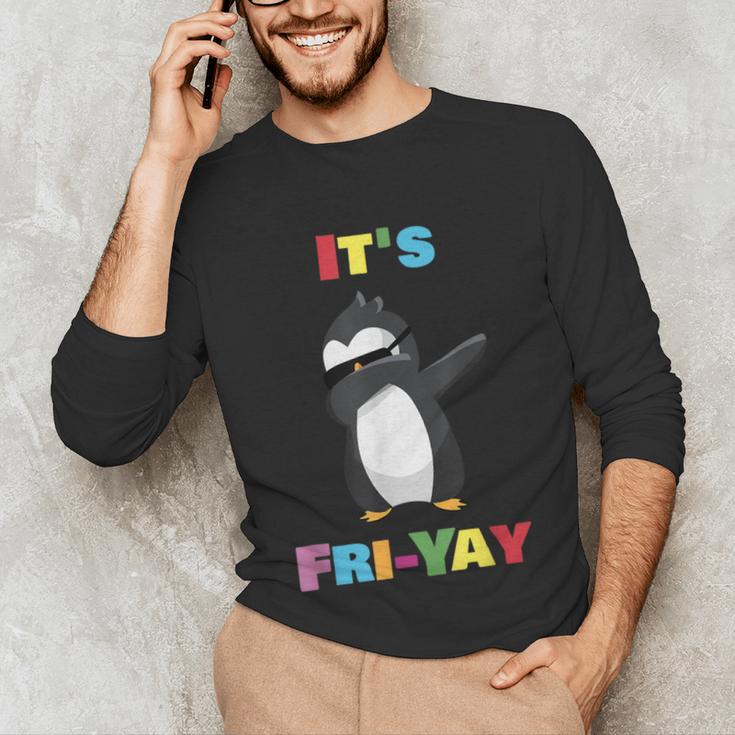 It's Fri-Yay Dabbing Penguin Friday Weekend Teacher Student Unisex Long Sleeve T-Shirt, funny gift It's Fri-Yay Dabbing Penguin Friday Weekend Teacher Student Unisex Long Sleeve T-Shirt, funny gift