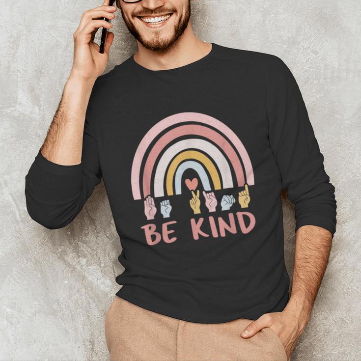Be Kind ASL Sign Language Deaf SPED Teacher Kids Men Women Unisex Long Sleeve T-Shirt, funny gift Be Kind ASL Sign Language Deaf SPED Teacher Kids Men Women Unisex Long Sleeve T-Shirt, funny gift