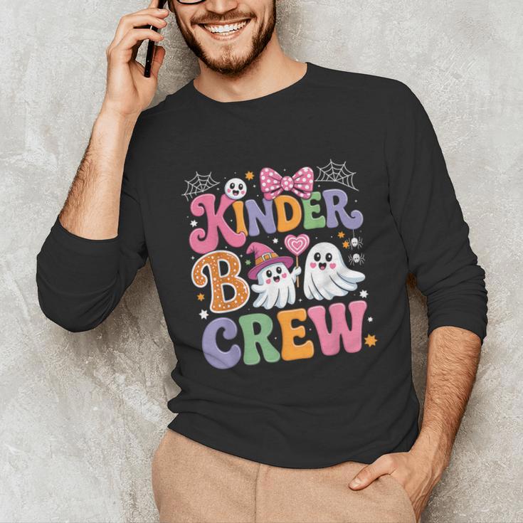 Kinder Boo Crew Kindergarten Teacher Student Halloween Unisex Long Sleeve T-Shirt, funny gift