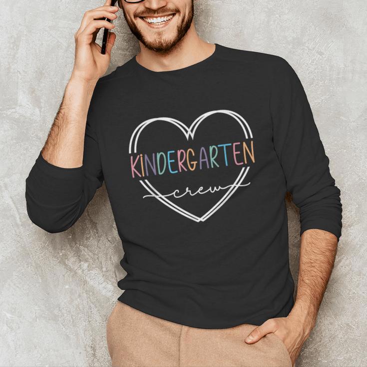 Kindergarten Crew Kinder Crew Teacher Squad Team Preschool Unisex Long Sleeve T-Shirt, funny gift Kindergarten Crew Kinder Crew Teacher Squad Team Preschool Unisex Long Sleeve T-Shirt, funny gift