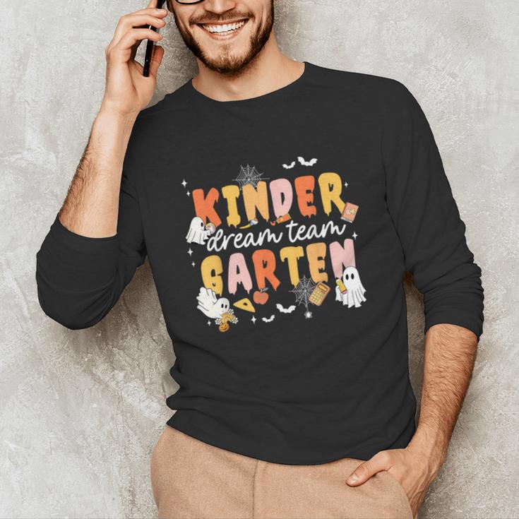 Kindergarten Dream Ghost Team Fall Halloween Spooky Teachers Unisex Long Sleeve T-Shirt, funny gift