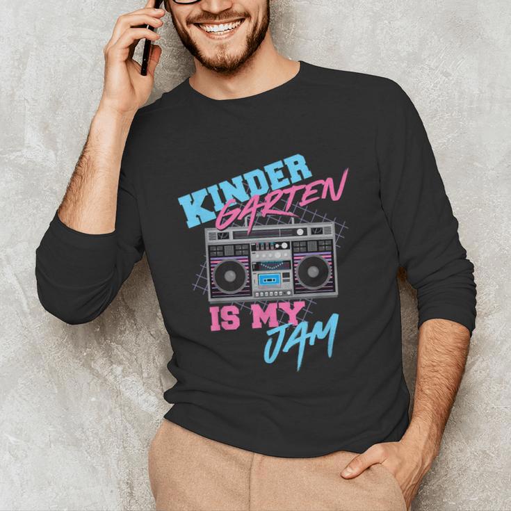 Kindergarten Is My Jam Vintage 80s Boombox Teacher Student Unisex Long Sleeve T-Shirt, funny gift Kindergarten Is My Jam Vintage 80s Boombox Teacher Student Unisex Long Sleeve T-Shirt, funny gift