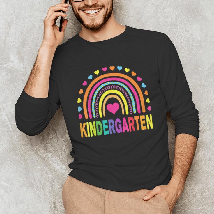 Kindergarten Rainbow Girls Boys Teacher Team Kinder Squad Unisex Long Sleeve T-Shirt, funny gift Kindergarten Rainbow Girls Boys Teacher Team Kinder Squad Unisex Long Sleeve T-Shirt, funny gift