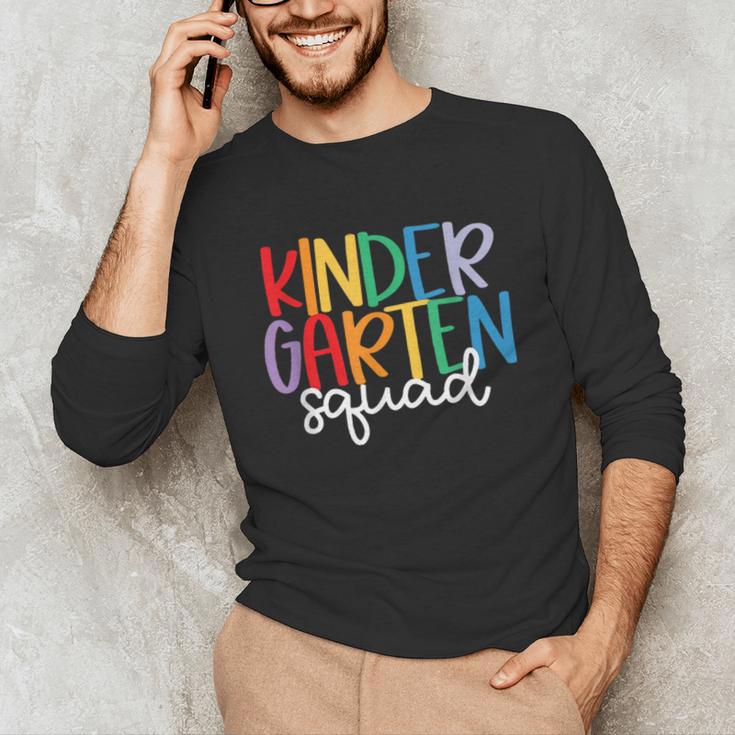 Kindergarten Squad Team Crew Teacher Back To School Unisex Long Sleeve T-Shirt, funny gift Kindergarten Squad Team Crew Teacher Back To School Unisex Long Sleeve T-Shirt, funny gift