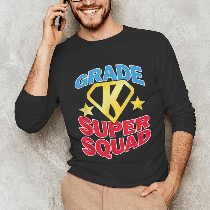 Kindergarten Super Squad Superhero Teacher Team Men Women Girls Kids Unisex Long Sleeve T-Shirt, funny gift Kindergarten Super Squad Superhero Teacher Team Men Women Girls Kids Unisex Long Sleeve T-Shirt, funny gift