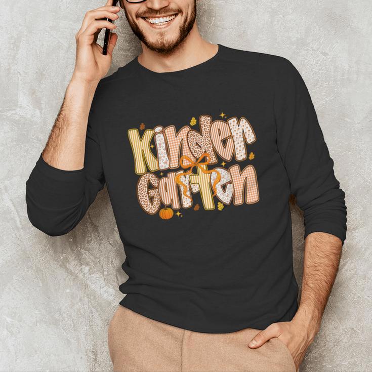 Kindergarten Teacher Fall Pumpkin Autumn Cute Unisex Long Sleeve T-Shirt, funny gift Kindergarten Teacher Fall Pumpkin Autumn Cute Unisex Long Sleeve T-Shirt, funny gift