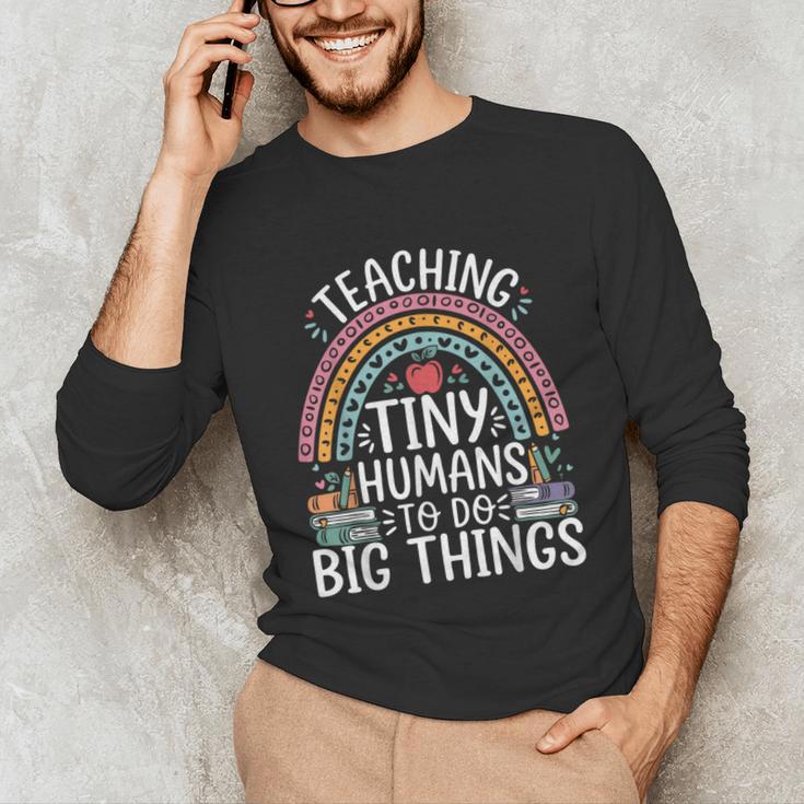 Kindergarten Teacher Tiny Humans Pre-School Teacher Unisex Long Sleeve T-Shirt, funny gift