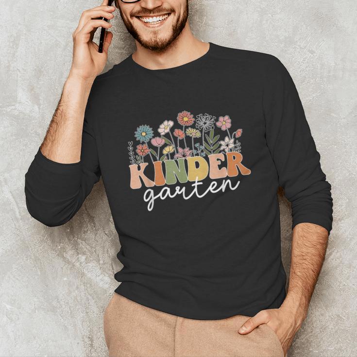 Kindergarten Teacher Wildflower Back To School Floral Outfit Men Women Unisex Long Sleeve T-Shirt, funny gift