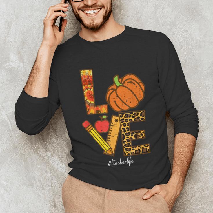 Leopard Pumpkin Love Teacher Life Thanksgiving Fall Women Unisex Long Sleeve T-Shirt, funny gift Leopard Pumpkin Love Teacher Life Thanksgiving Fall Women Unisex Long Sleeve T-Shirt, funny gift