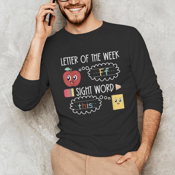 Letter Of The Week Ff Sight Word Teacher Squad Unisex Long Sleeve T-Shirt, funny gift