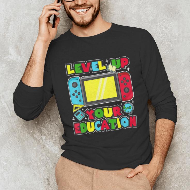 Level Up Your Education Gaming Inspired Teacher Gamers Unisex Long Sleeve T-Shirt, funny gift Level Up Your Education Gaming Inspired Teacher Gamers Unisex Long Sleeve T-Shirt, funny gift