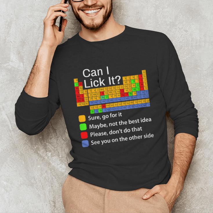 Can I Lick It Periodic Table Chemistry Teachers Unisex Long Sleeve T-Shirt, funny gift Can I Lick It Periodic Table Chemistry Teachers Unisex Long Sleeve T-Shirt, funny gift