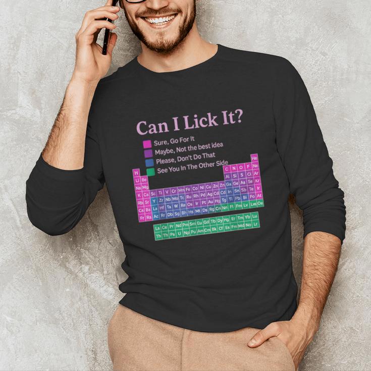 Can I Lick It Periodic Table Teacher Student Kids Unisex Long Sleeve T-Shirt, funny gift