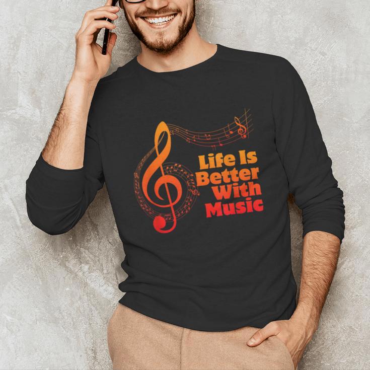 Life Is Better With Music Theory Musician Teacher Notes Clef Unisex Long Sleeve T-Shirt, funny gift Life Is Better With Music Theory Musician Teacher Notes Clef Unisex Long Sleeve T-Shirt, funny gift