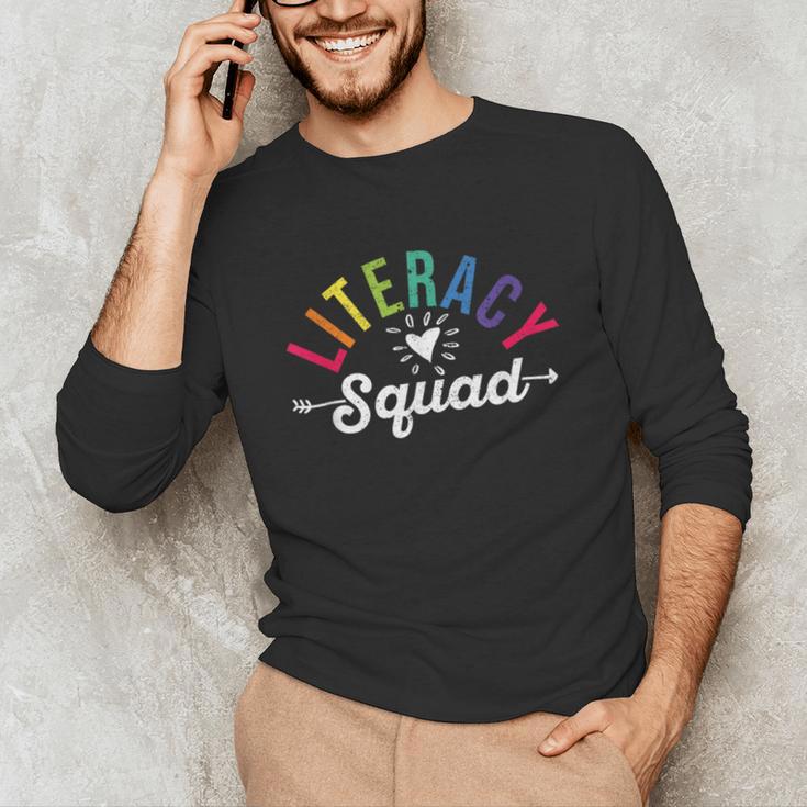 Literacy Squad Reading Teacher Interventionist Specialist Unisex Long Sleeve T-Shirt, funny gift